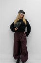 pantalone con elastico in vita e polsino marte